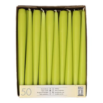 Bougies de chandelier Ø 2,2 cm · 25 cm vert anis