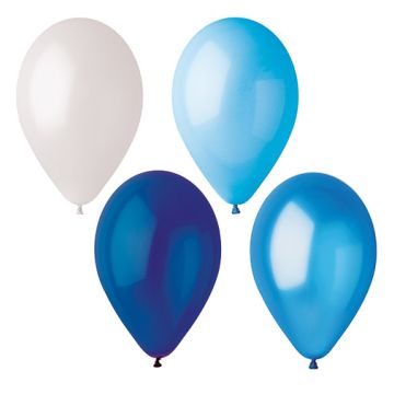 Ballons Ø 25 cm couleurs assorties "Blue-Mix"