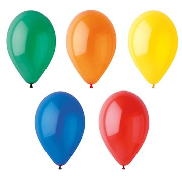 Ballons Ø 25 cm couleurs assorties "Crystal"