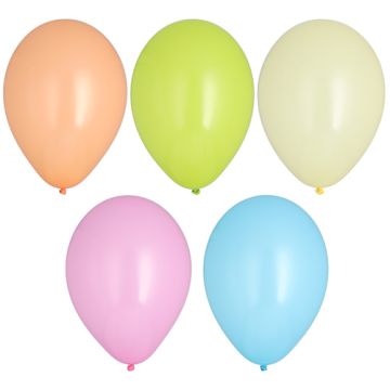 Ballons Ø 25 cm couleurs assorties "Pastel"