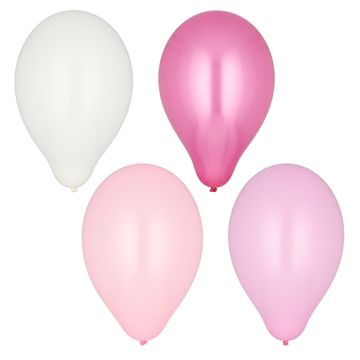 Ballons Ø 25 cm couleurs assorties "Pink-Mix"