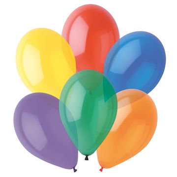 Ballons Ø 29 cm couleurs assorties "Crystal"