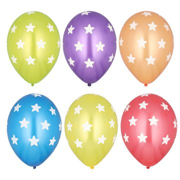 Ballons Ø 29 cm couleurs assorties "Stars"