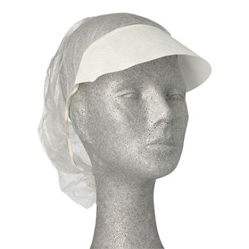 "Medi-Inn" Bonnet non-tissé Ø 52 cm blanc avec visière