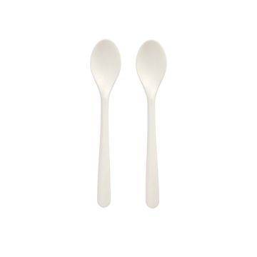 Cuillères à café réutilisables "Folia" C-PLA 14,5 cm blanc