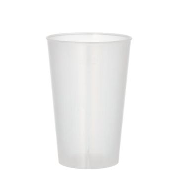 Gobelet réutilisable PP 0,3 l Ø 8 cm · 11,7 cm translucide très résistant