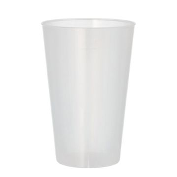 Gobelet réutilisable PP 0,4 l Ø 8,6 cm · 12,9 cm translucide très résistant