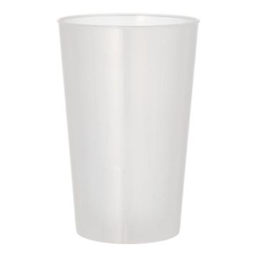 Gobelet réutilisable PP 0,5 l Ø 9,2 cm · 13,9 cm translucide très résistant