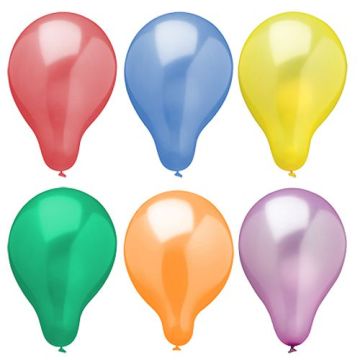 Ballons Ø 25 cm couleurs assorties "Metallic"