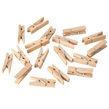 Mini pinces, bois 3,5 cm naturel