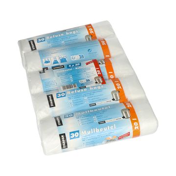 Sacs poubelle, HDPE 20 l 55 cm x 48 cm transparent