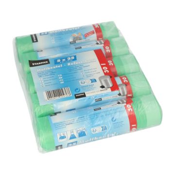 Sacs poubelle, HDPE 30 l 62 cm x 55 cm vert