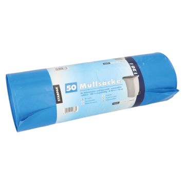 Sacs poubelle, LDPE 120 l 110 cm x 70 cm bleu
