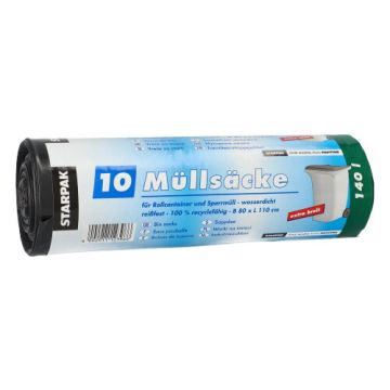 Sacs poubelle, LDPE 140 l 110 cm x 80 cm noir