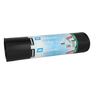 Sacs poubelle, LDPE 150 l 150 cm x 70 cm noir extra fort