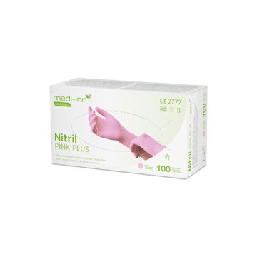 "Medi-Inn Classic" Gants, Nitrile, sans poudre rose "Nitril Pink Plus" Taille L