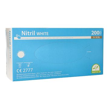 "Medi-Inn" Gants, Nitrile, sans poudre "White" blanc Taille XL
