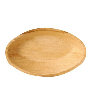 Assiettes, feuille de palmier "pure" ovale 18 cm x 11,5 cm x 3 cm