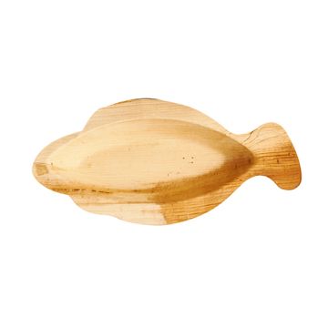 Assiettes, Feuille de palmier "pure" 24 cm x 11 cm x 2,5 cm "Poisson"