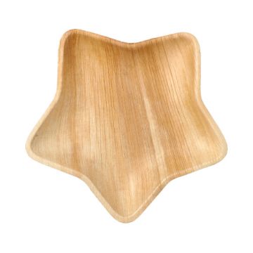 Assiettes, feuille de palmier "pure" 2,3 cm x 22,3 cm x 20 cm Étoile