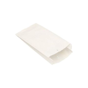 Sachets en papier de cellulose avec ficelle 21 cm x 10 cm x 5 cm blanc contenance 0,5 kg