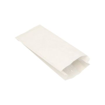 Sachets en papier de cellulose avec ficelle 24 cm x 10 cm x 5 cm blanc contenance 0,75 kg