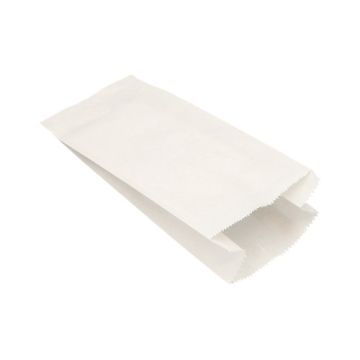 Sachets en papier de cellulose avec ficelle 28 cm x 13 cm x 7 cm blanc contenance 1,5 kg