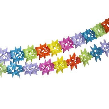 Guirlande, papier Ø 12 cm · 6 m coloré