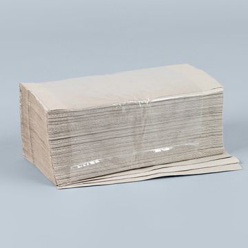 Papier essuie-mains pliage en V 23 cm x 25 cm naturel "Plus L" en ZigZag, 1 couche (20x250)