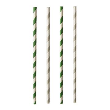 Pailles en papier Ø 6 mm · 20 cm couleurs assorties "Stripes"