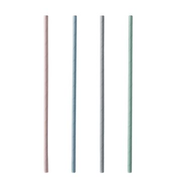 Pailles en papier Ø 6 mm · 21 cm couleurs assorties
