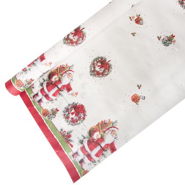 Nappe, papier 6 m x 1,2 m "HoHoHo" laqué