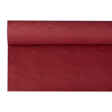 Nappe damassée 8 m x 1,2 m bordeaux