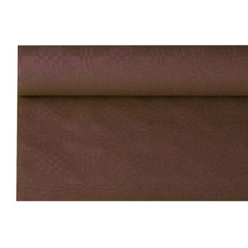 Nappe damassée 6 m x 1,2 m marron