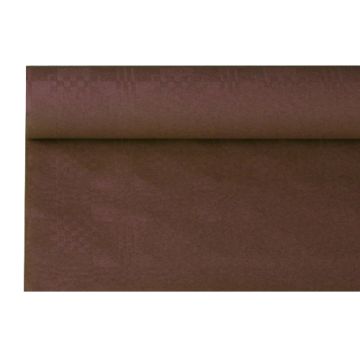 Nappe damassée 8 m x 1,2 m marron