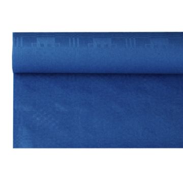 Nappe damassée 8 m x 1,2 m bleu foncé