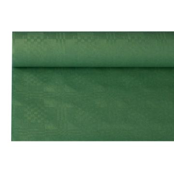 Nappe damassée 8 m x 1,2 m vert foncé