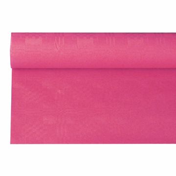 Nappe damassée 6 m x 1,2 m fuchsia