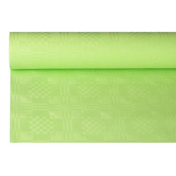 Nappe damassée 8 m x 1,2 m vert anis