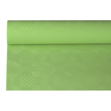 Nappe damassée 8 m x 1,2 m olive