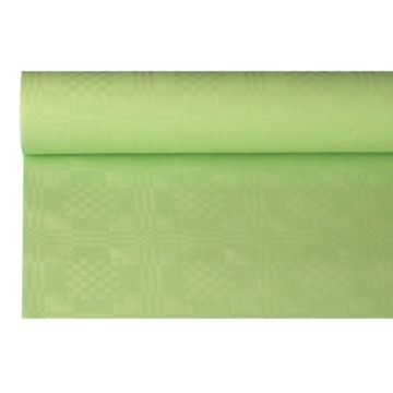 Nappe damassée 8 m x 1,2 m vert pastel