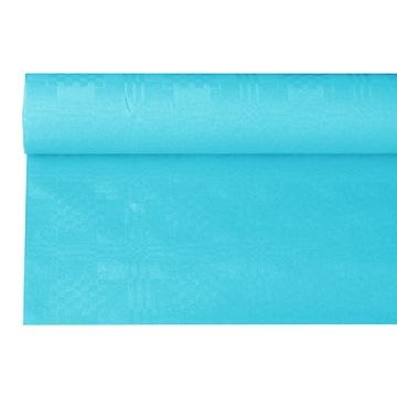 Nappe damassée 6 m x 1,2 m turquoise
