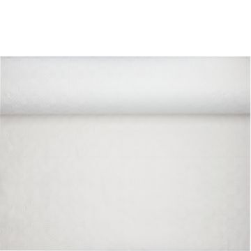 Nappe damassée 100 m x 1,2 m blanc