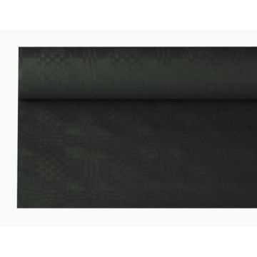 Nappe damassée 8 m x 1,2 m noir