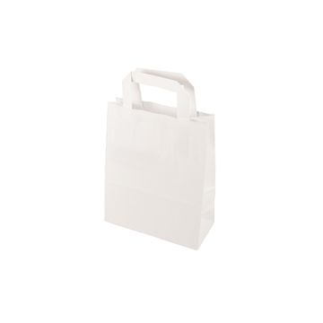 Sacs, papier 22 cm x 18 cm x 10 cm blanc avec poignée