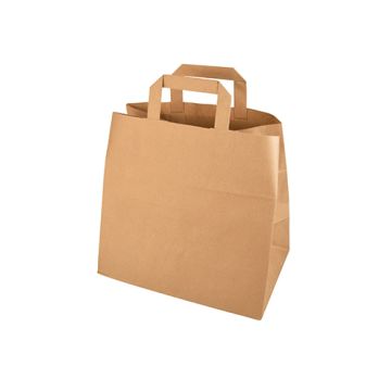 Sacs, papier, 25 cm x 26 cm x 17 cm marron avec poignée