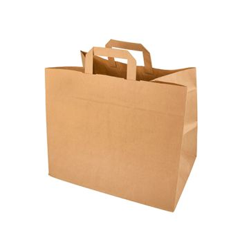 Sacs, papier 27 cm x 32 cm x 17 cm marron avec poignée