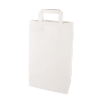 Sacs, papier 36 cm x 22 cm x 10 cm blanc avec poignée