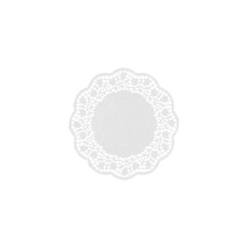 Napperons pour assiettes et sous-tasses rond Ø 12 cm blanc