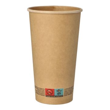 Gobelets, carton 0,5 l Ø 9 cm · 15 cm marron